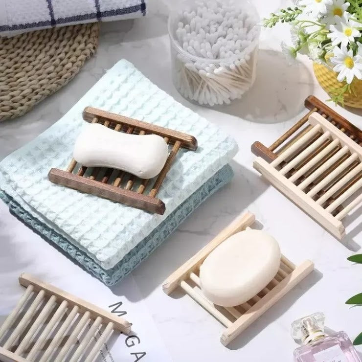 מחזיק סבון מעץ במבוק טבעי