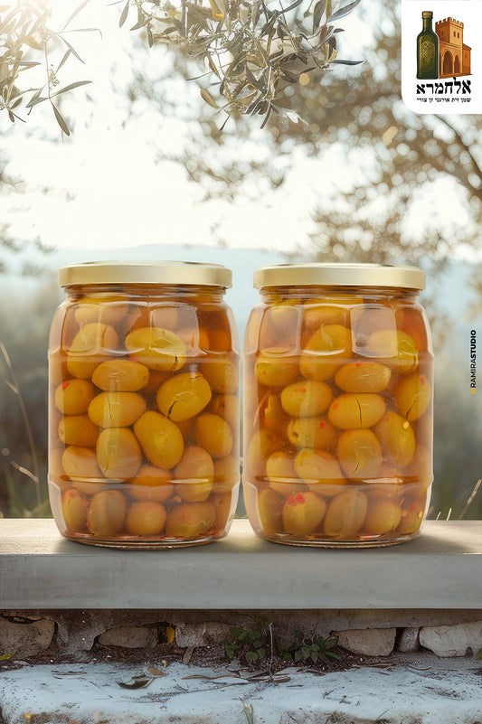 צנצנת זכוכית זיתים כבושים 750 גרם