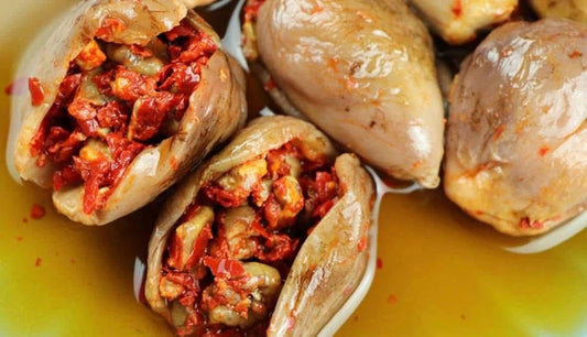 מקדוס עם אגוזים ושמן זית 600 גרם